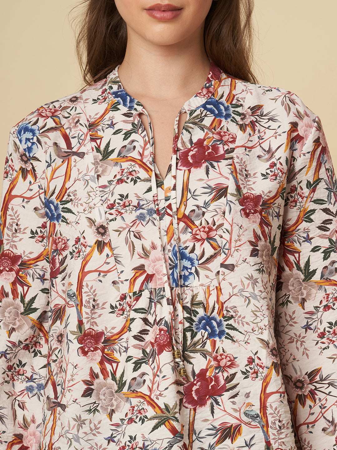 CRUSHED VISCOSE TUNIC TOP