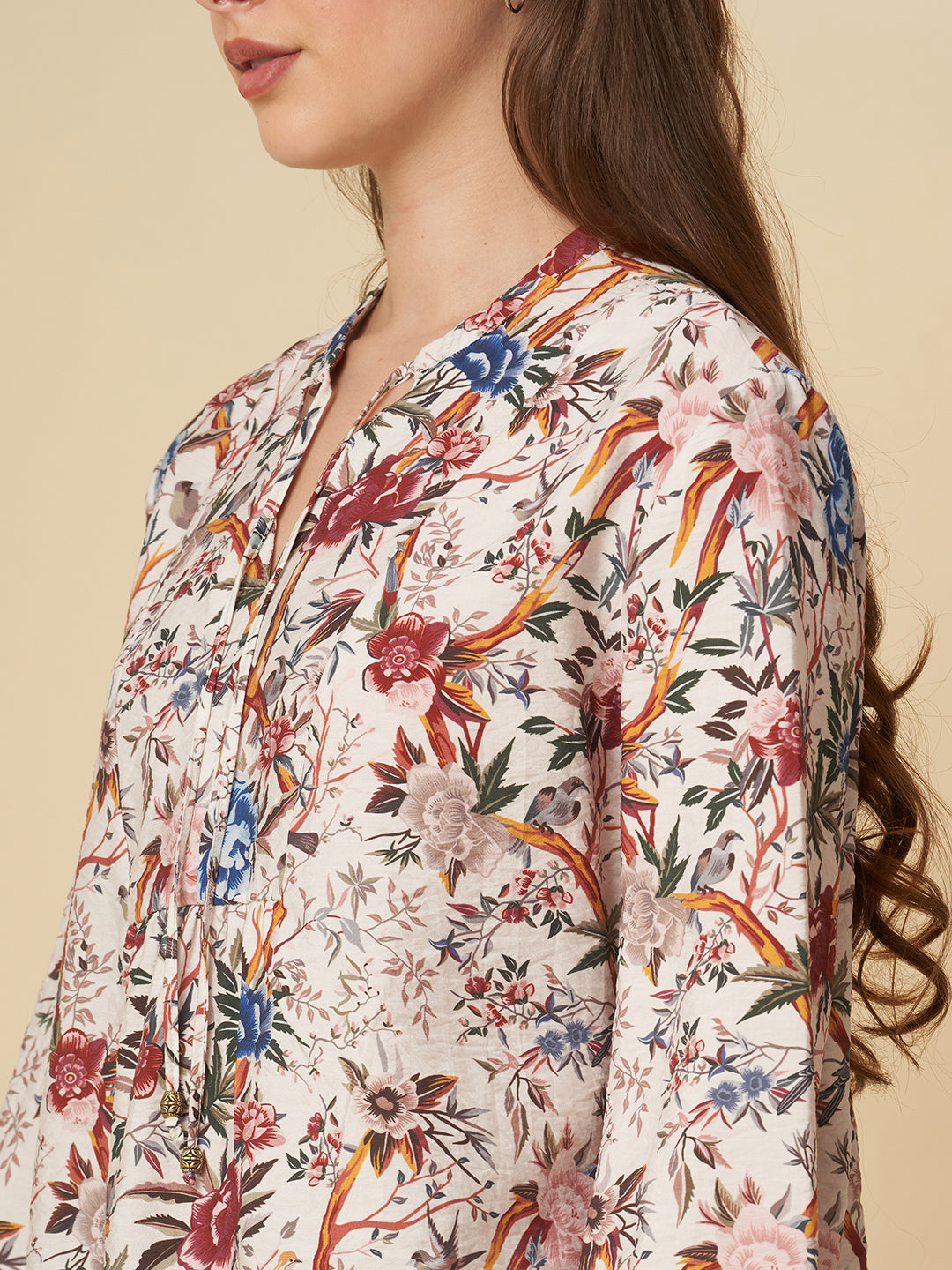 CRUSHED VISCOSE TUNIC TOP