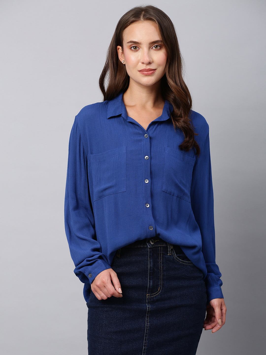 Crinkle Rayon Shirt