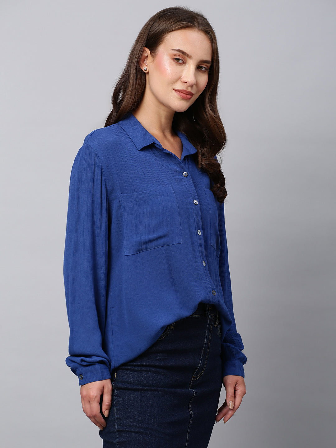 Crinkle Rayon Shirt