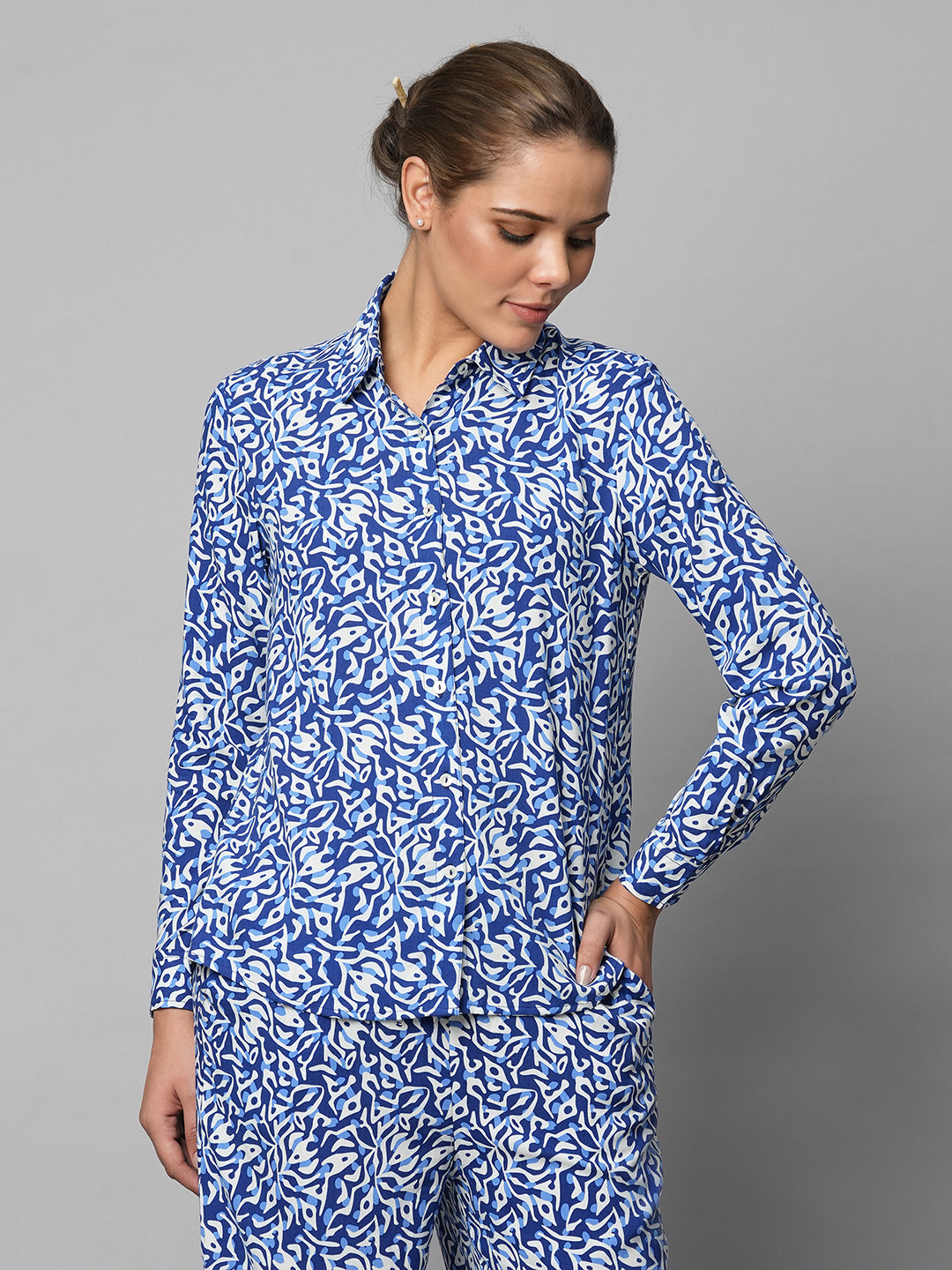 Rayon Printed Fluid Shirt