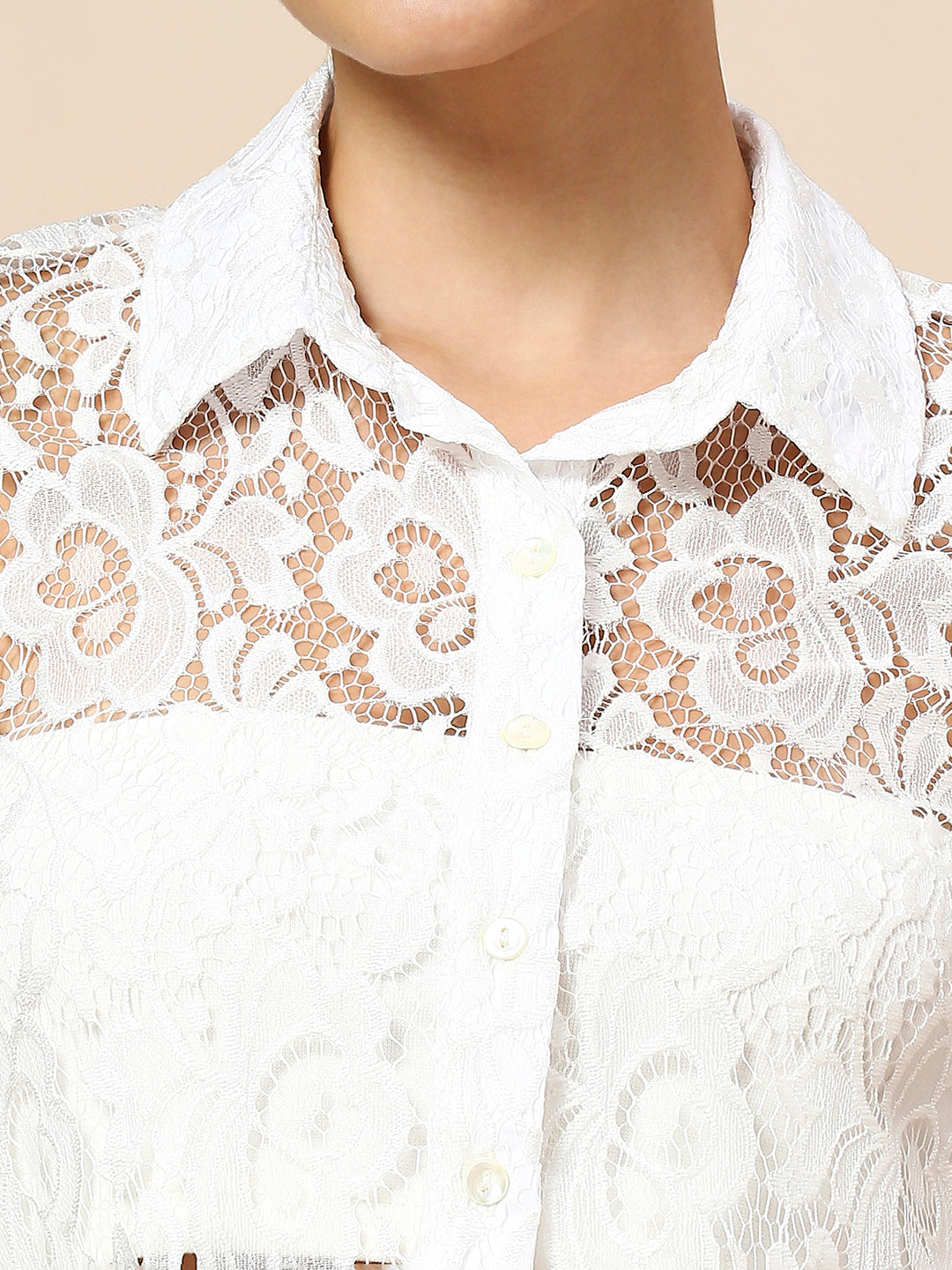 CROPPED LACE SHIRT