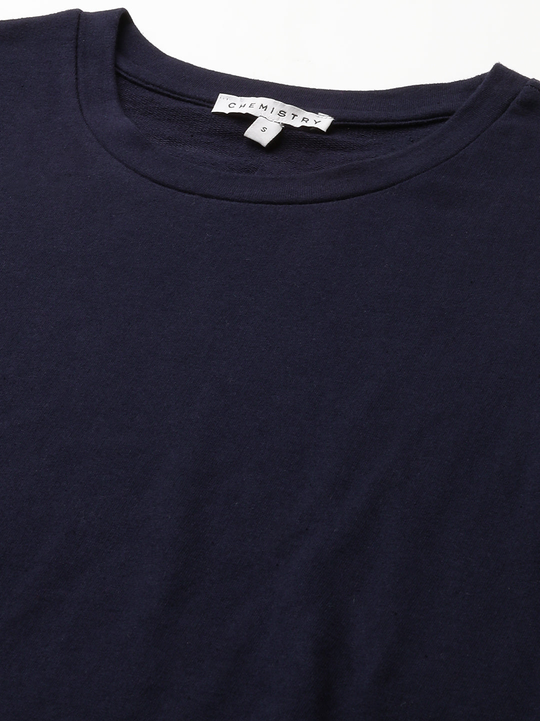 French Terry Sweatshirt With Brushed Plaid Cuffed Sleeves