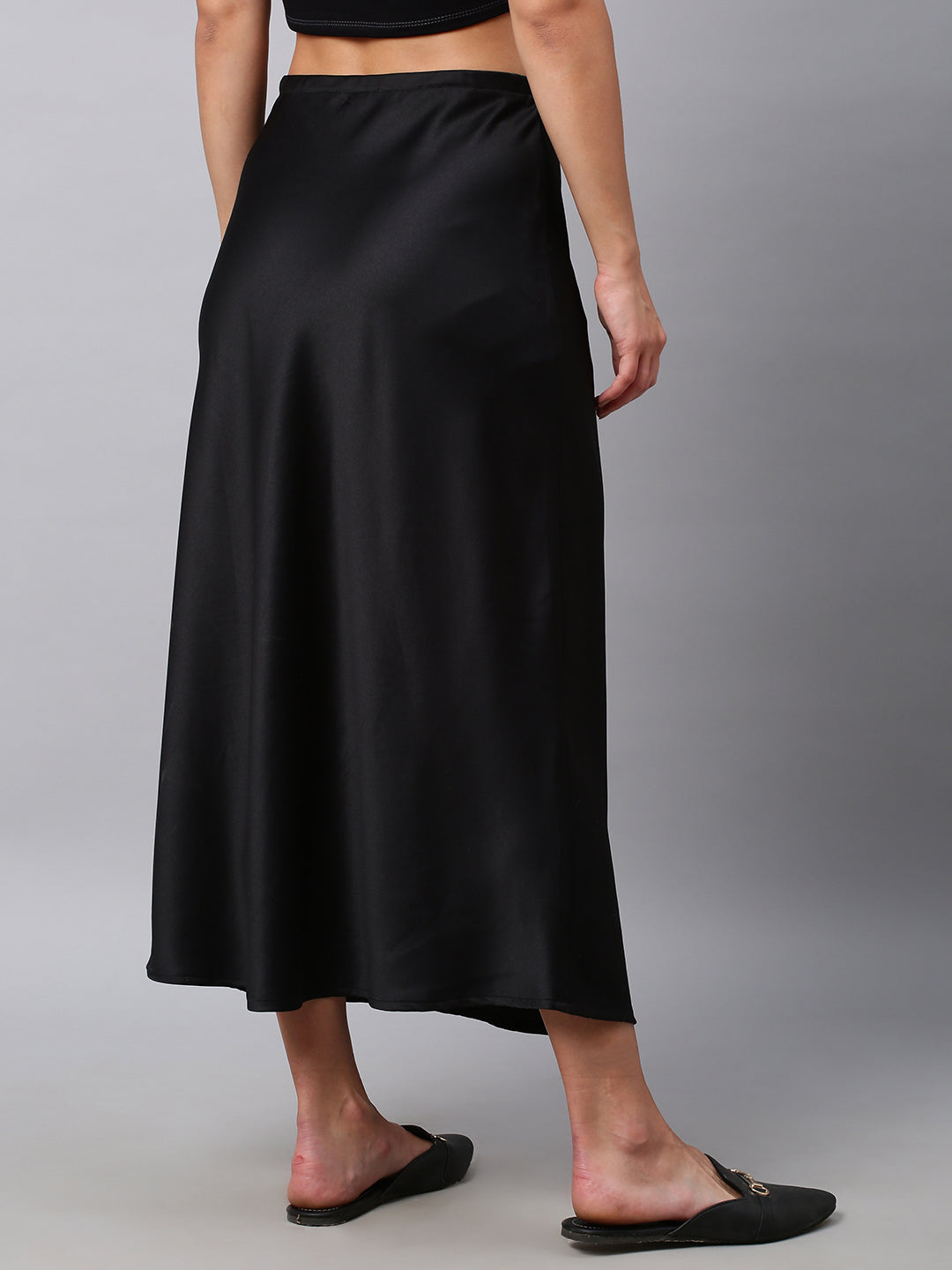 Silk Satin Bias Cut Skirt