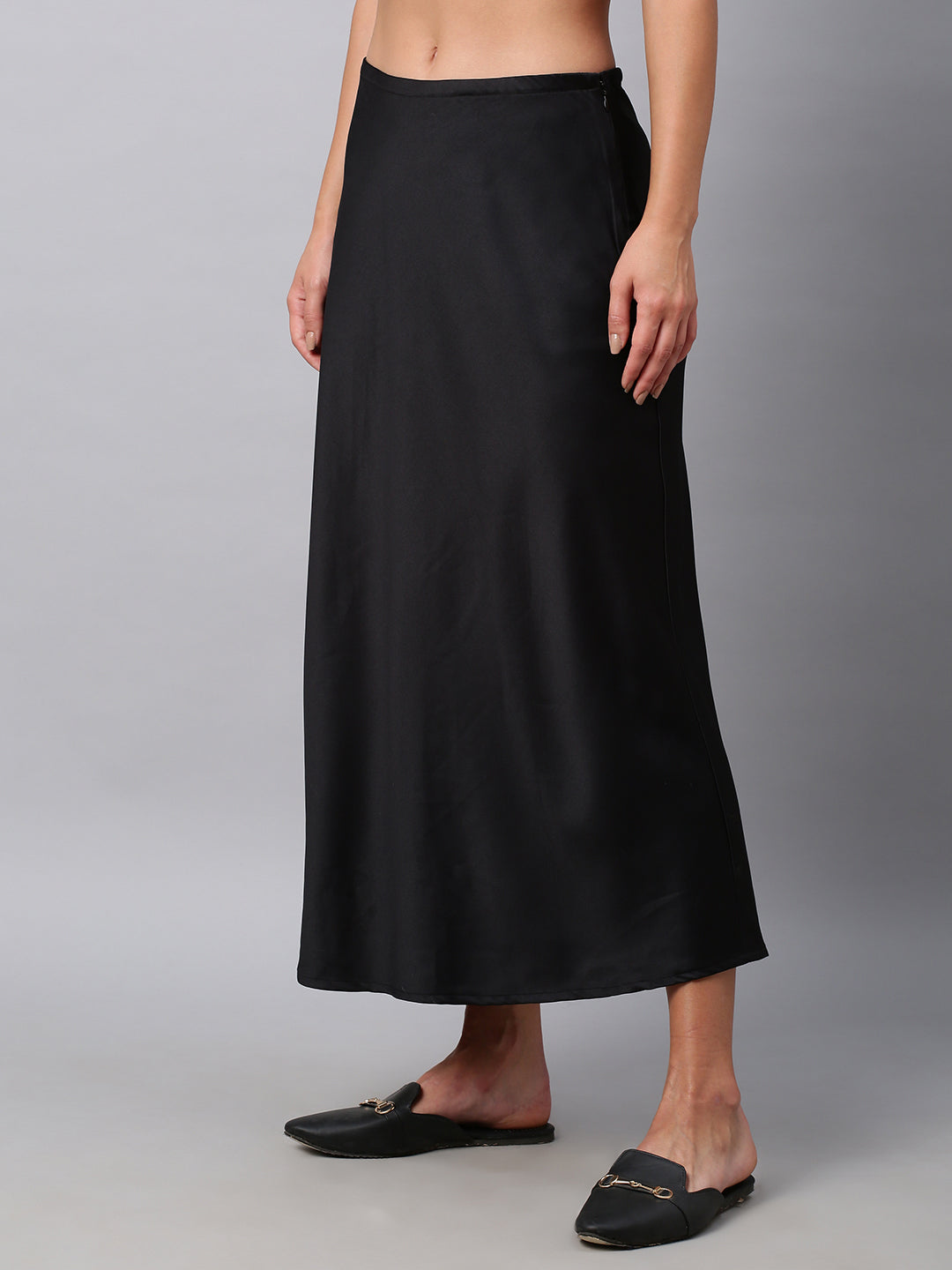 Silk Satin Bias Cut Skirt