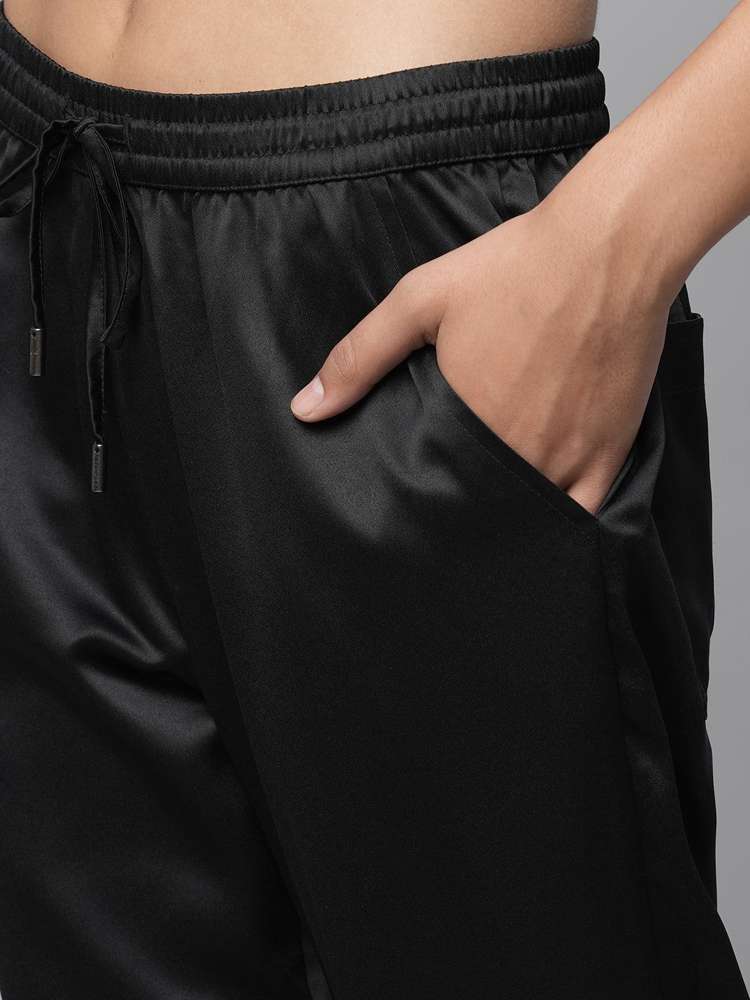 Pull On Elasticated Satin Evening Joggers