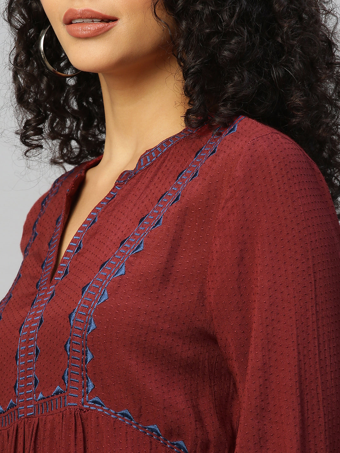 Rayon Dobby Embroidered Kurta Set