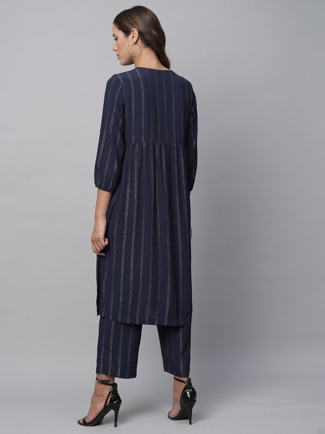 Viscose Lurex Crepe Kurta Set