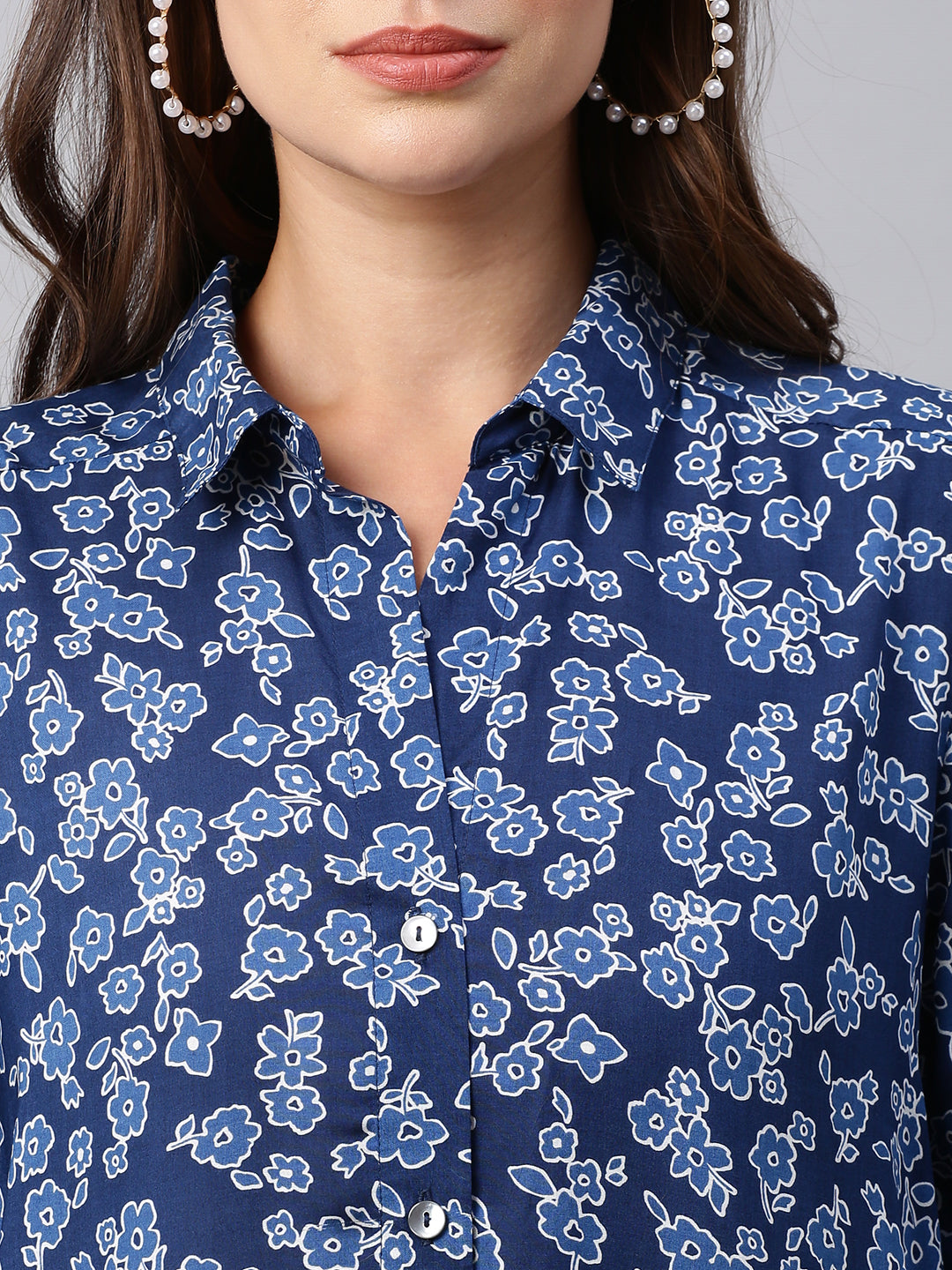 Modal Printed Shirt Style Kurta