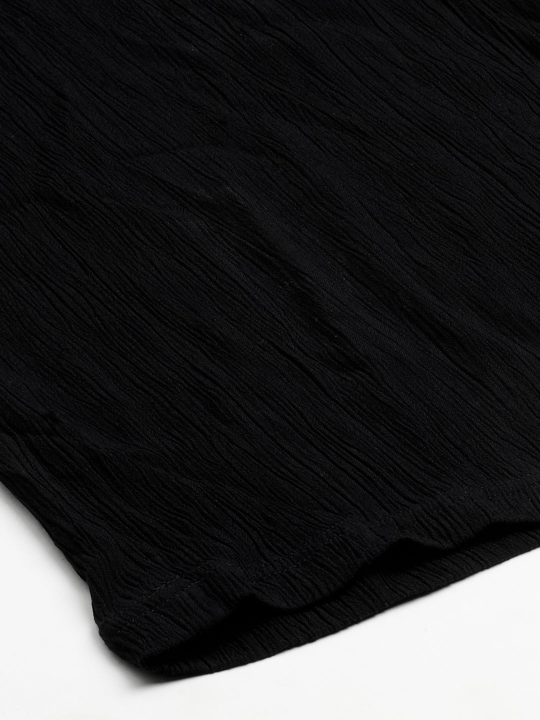 Crinkle Rayon Wide Leg Fluid Trousers