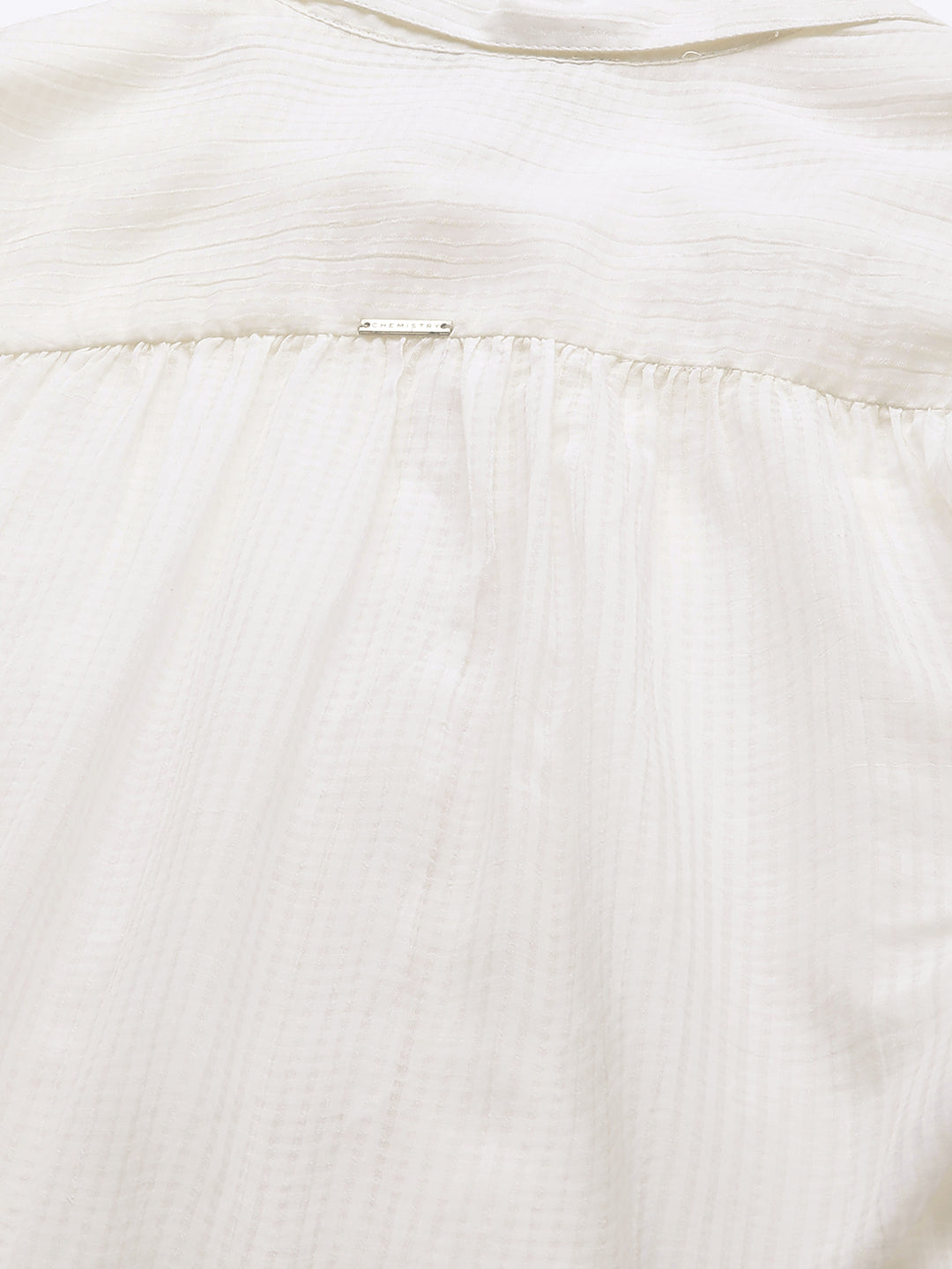 Modal Check Dobby Drop Shoulder Longline Romantic Shirt