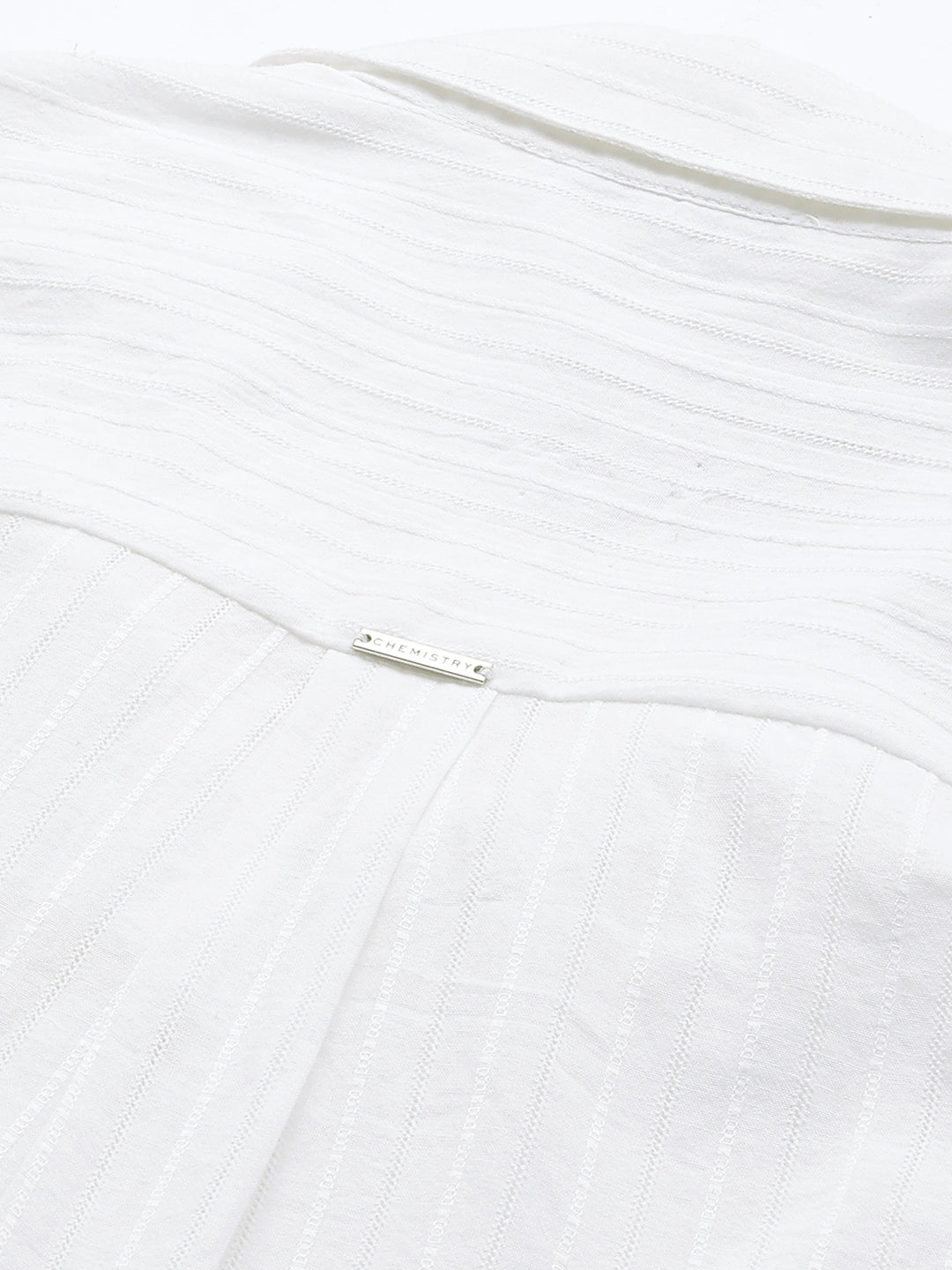 Viscose Dobby Essential White Shirt