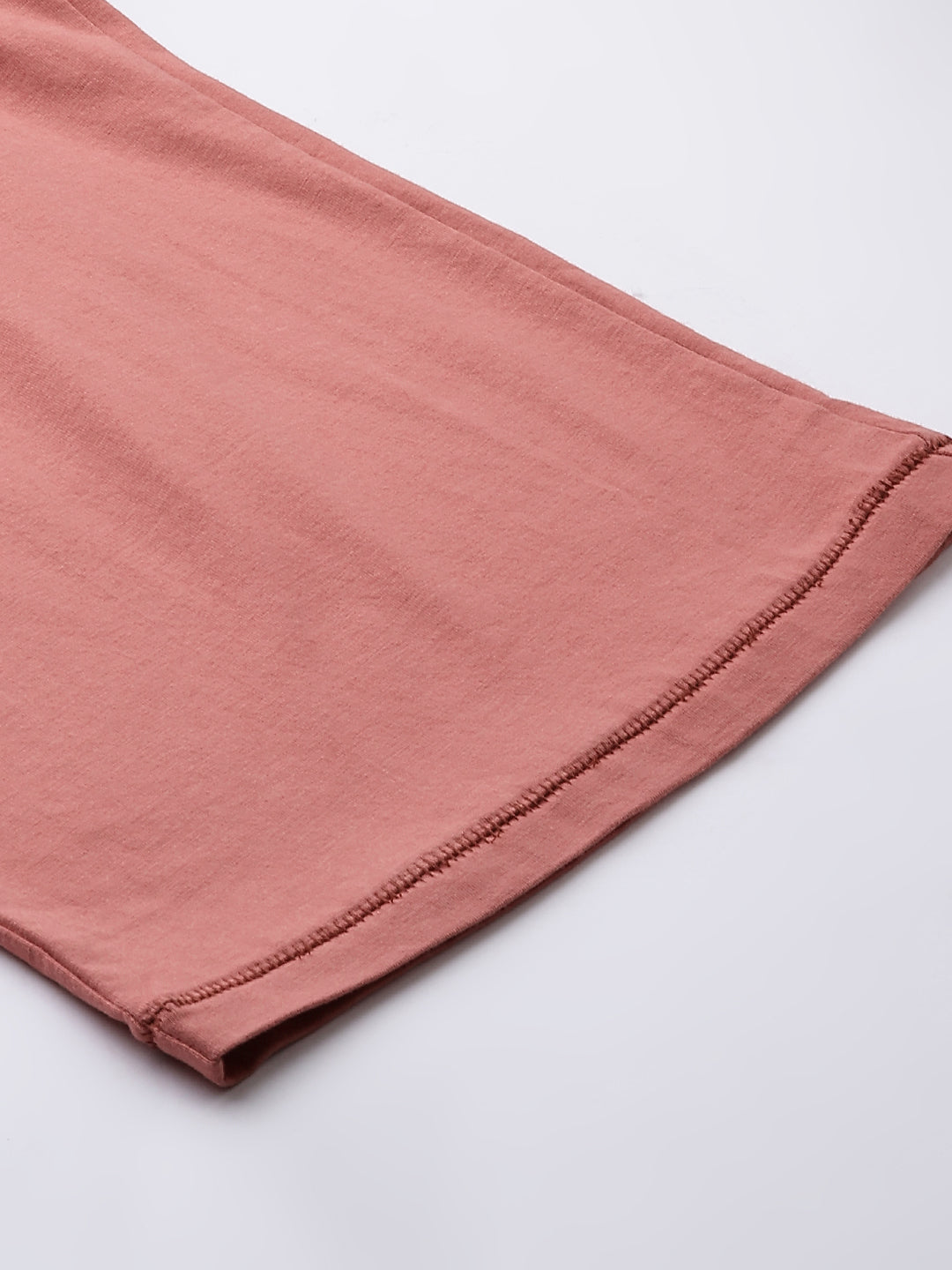 Cotton Viscose Cropped Tee And Wide Leg Nightsuit