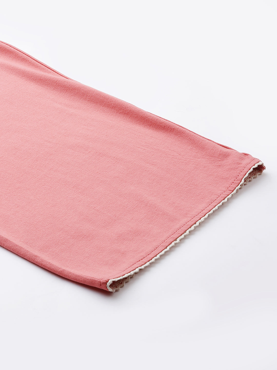 Cotton Viscose Jersey Ric Rac Trimmed Pj Shirt & Pj Set