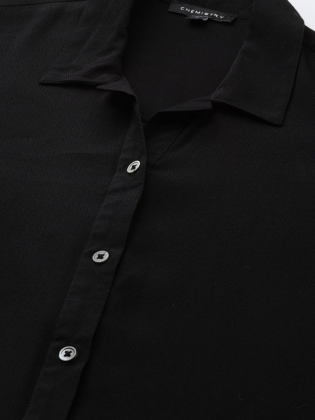 Dull Crepe Slim Fit Fluid Shirt