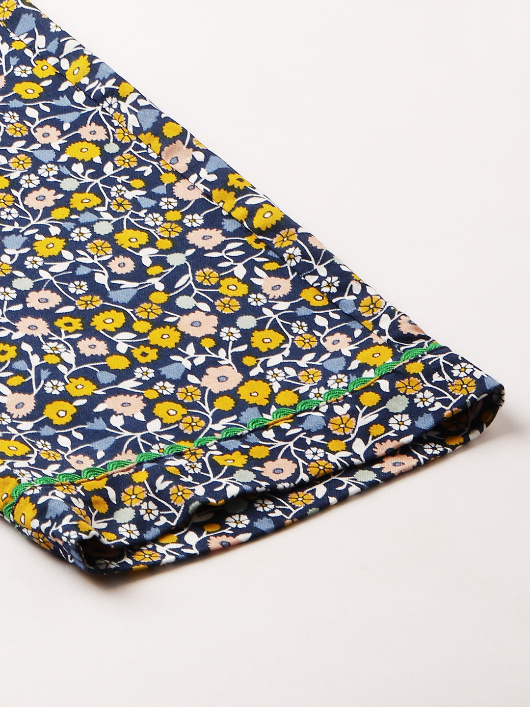 Printed Viscose Printed Pj Set W/ Ric Rac Detailing