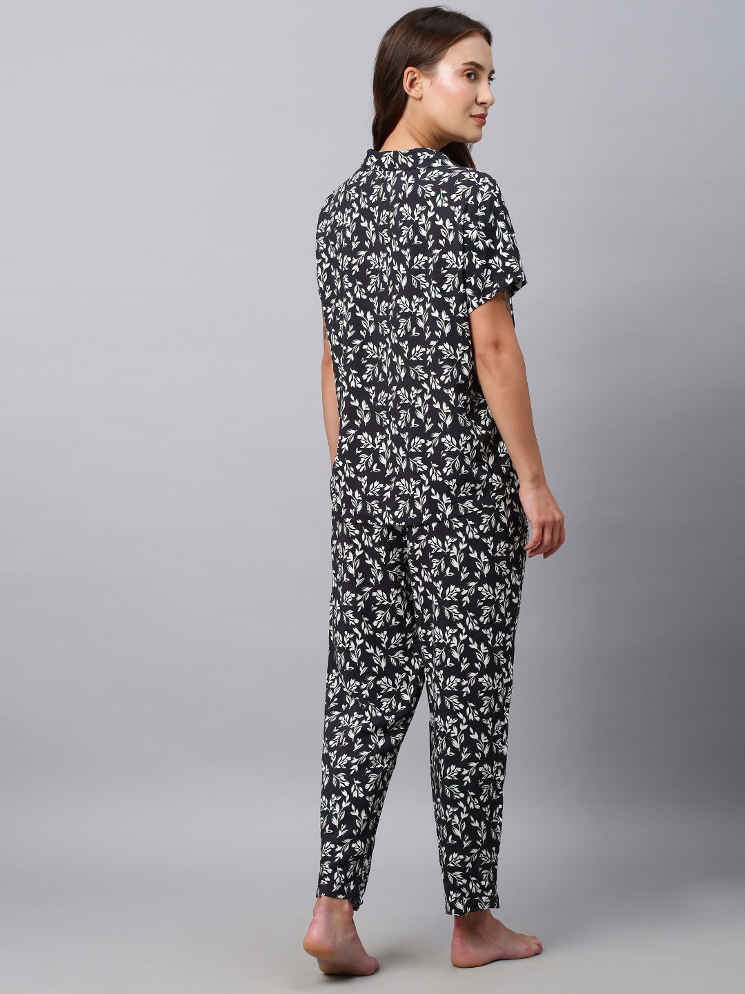 Floral Printed Rayon Nightsuit