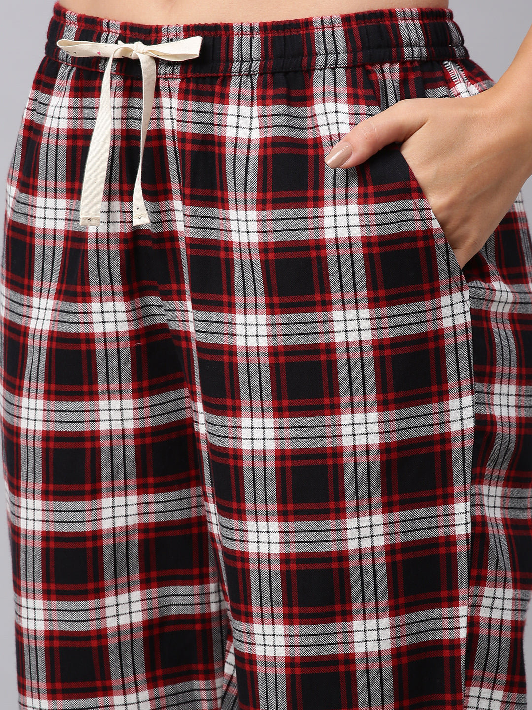 Brushed Plaid Pyjama Night Suit