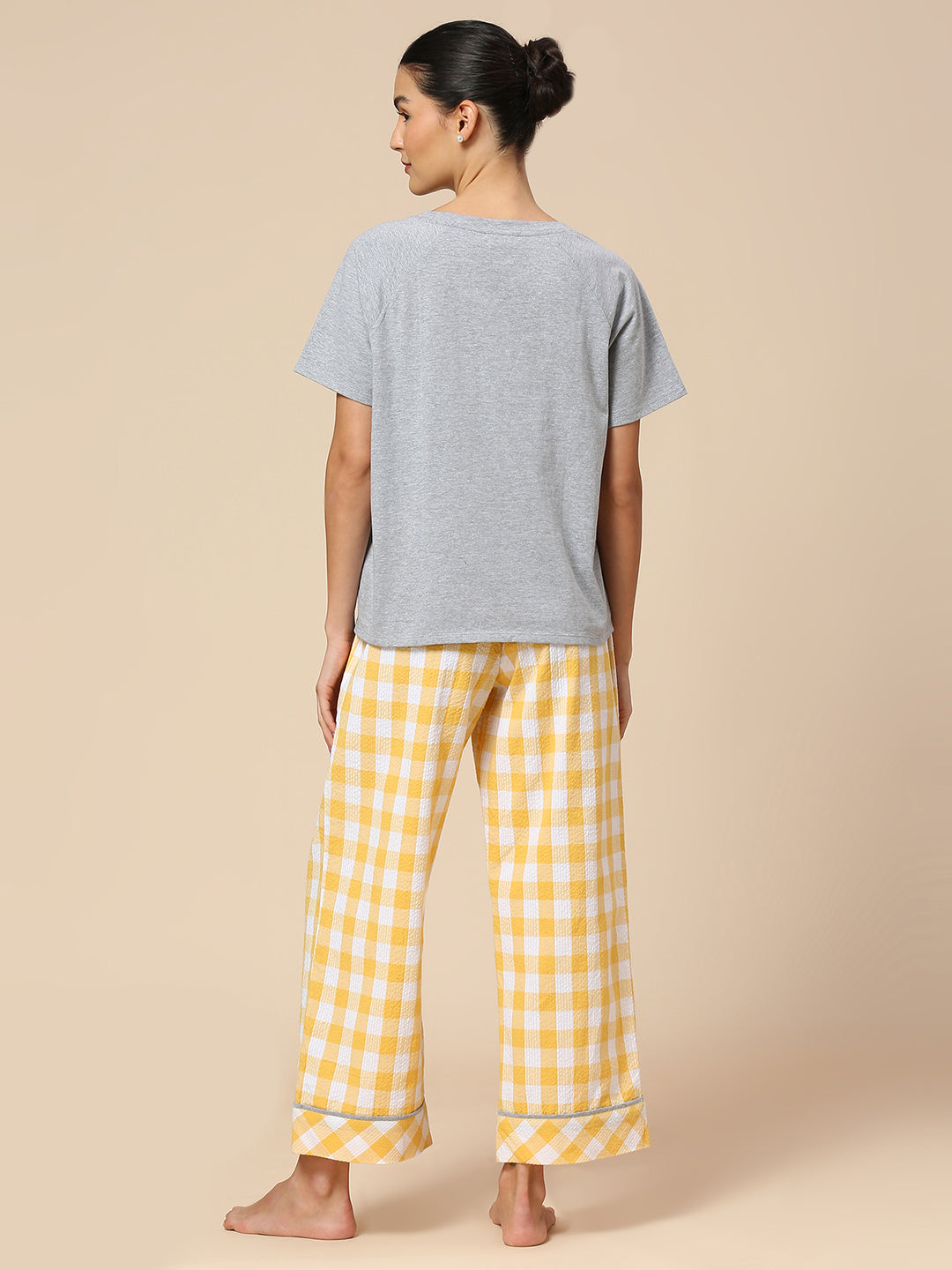 PRINTED JERSEY TEE & SEERSUCKER PJ'S NIGHTSUIT SET
