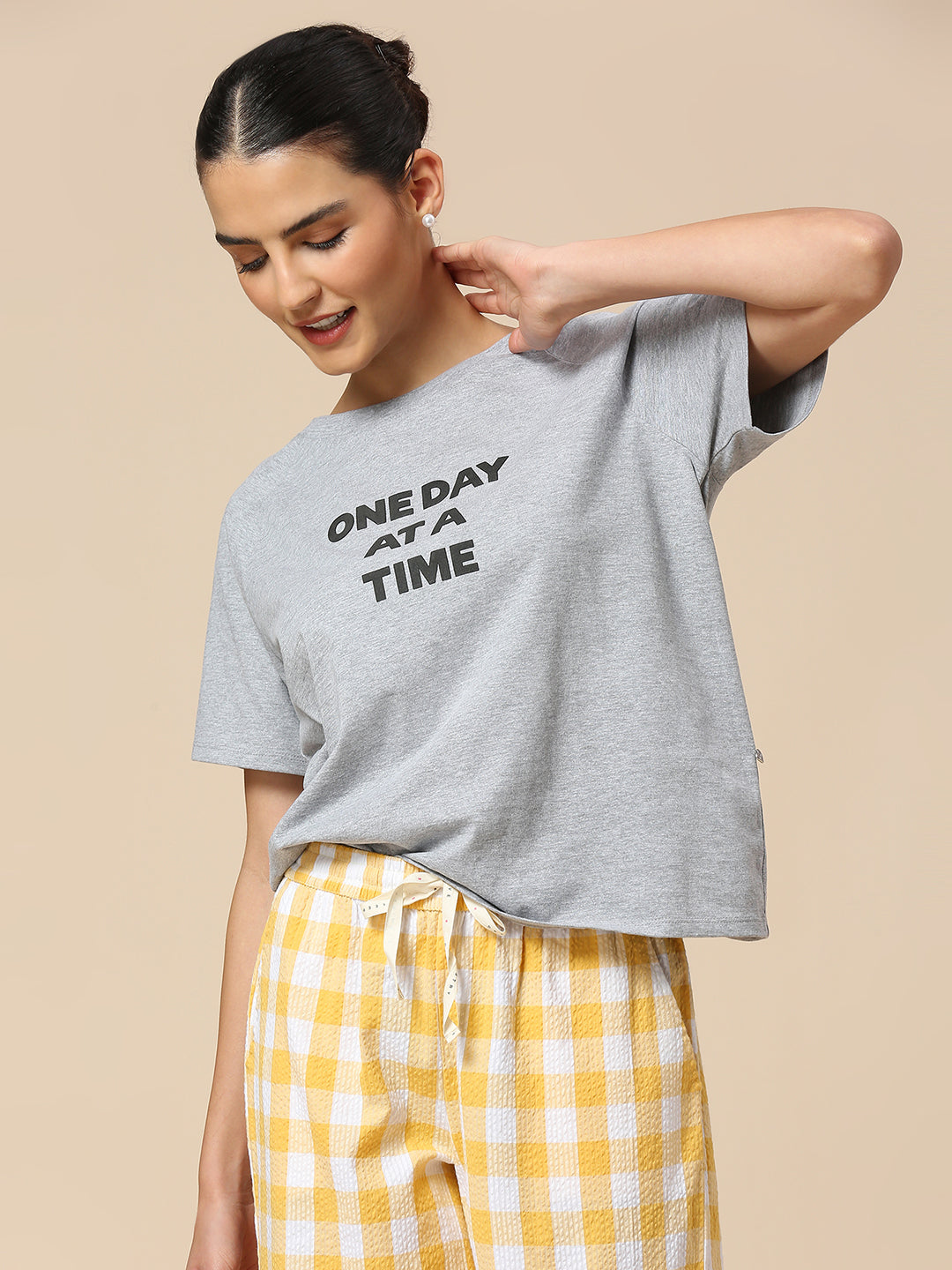 PRINTED JERSEY TEE & SEERSUCKER PJ'S NIGHTSUIT SET