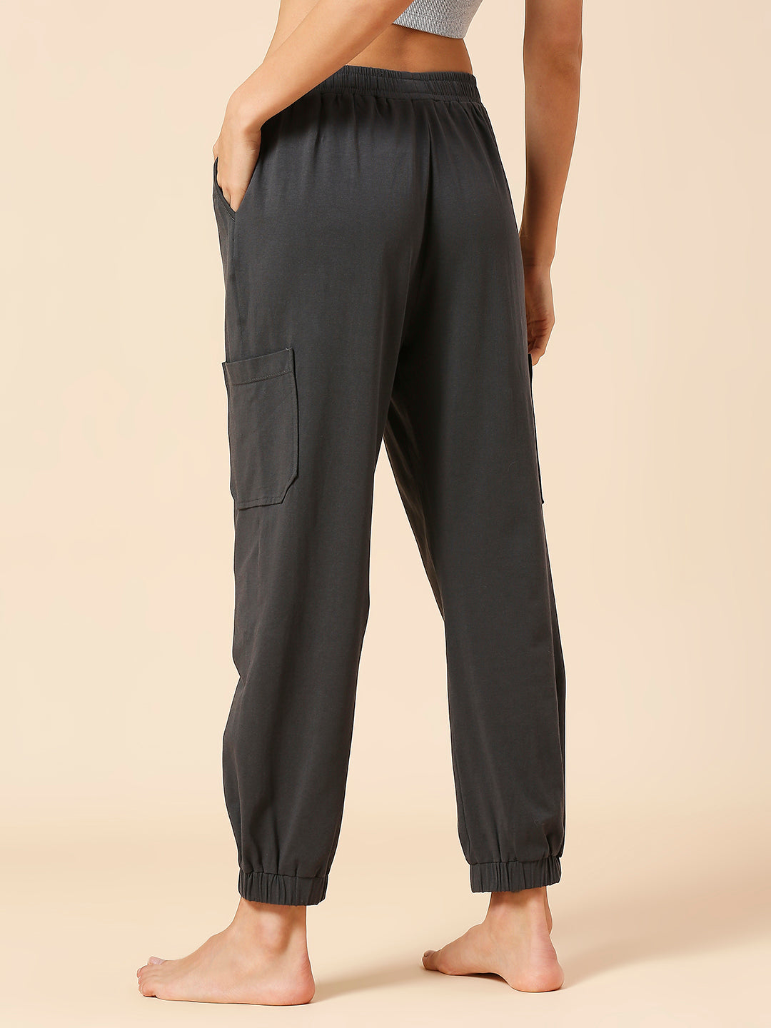 COTTON LYCRA CARGO POCKET JOGGERS