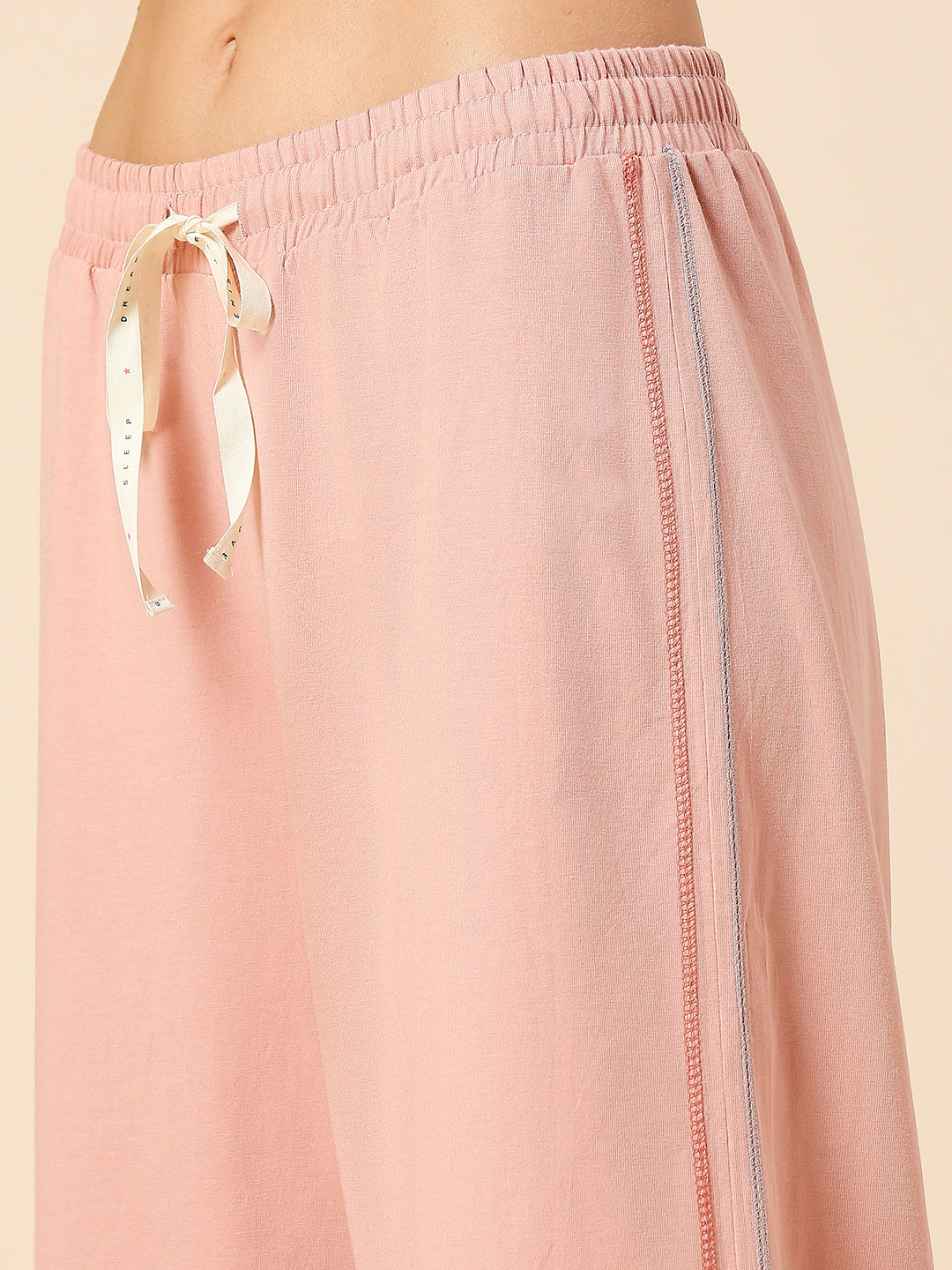 COTTON JERSEY TEE & WIDE CROPPED LEG PJ SET