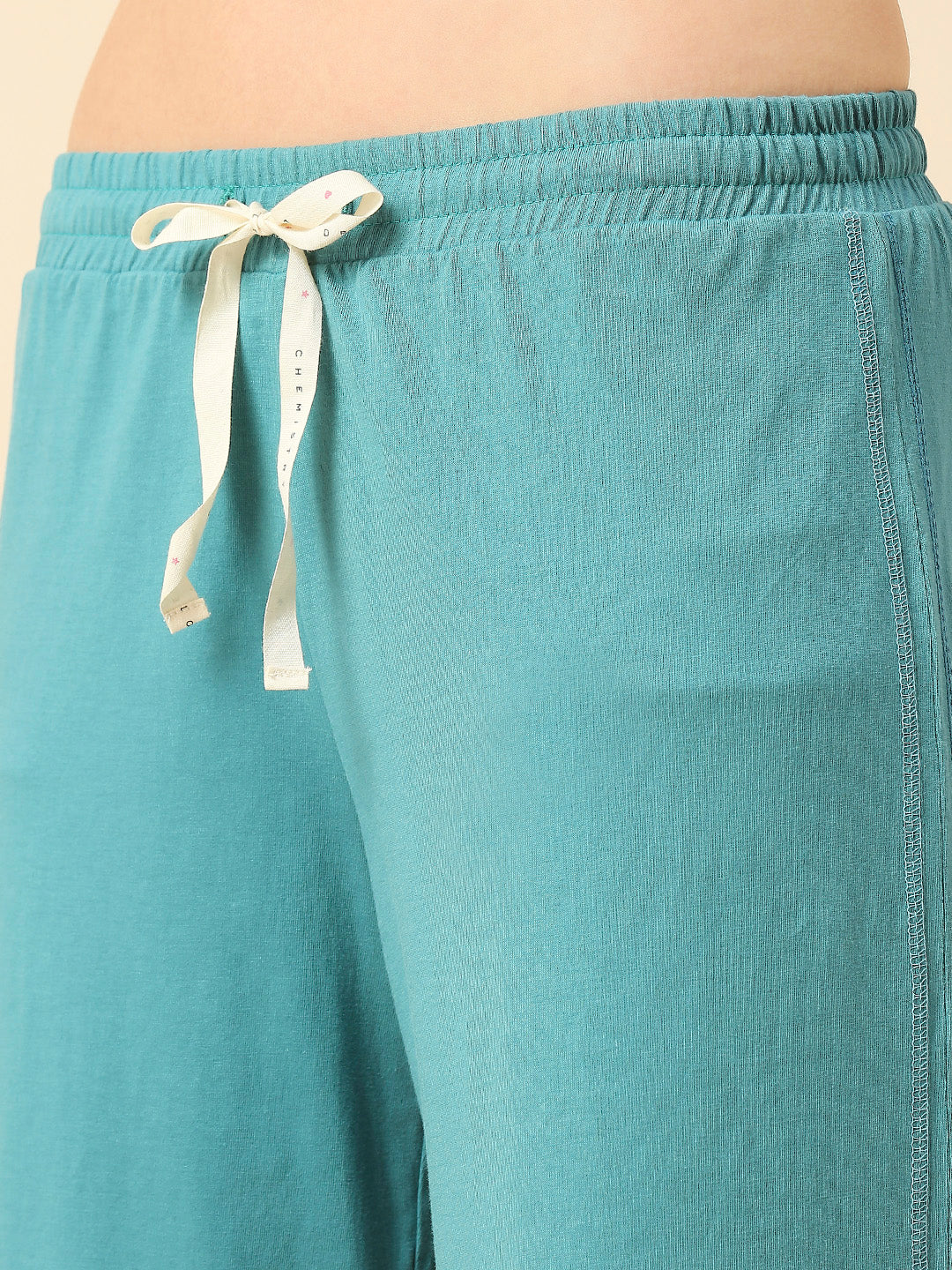 COTTON JERSEY TEE & WIDE CROPPED LEG PJ SET