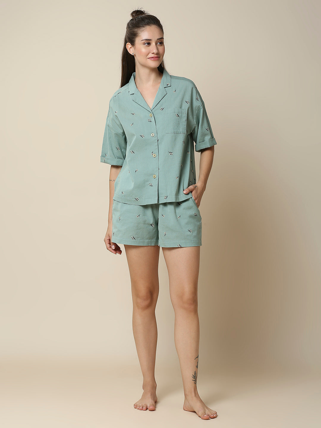 Buy Now CHEMISTRY COTTON FLEX EMBROIDERED DROP SHOULDER NIGHT SUIT SHORTS SET Chemistry Buy Now CHEMISTRY COTTON FLEX EMBROIDERED DROP SHOULDER NIGHT SUIT SHORTS SET Chemistry