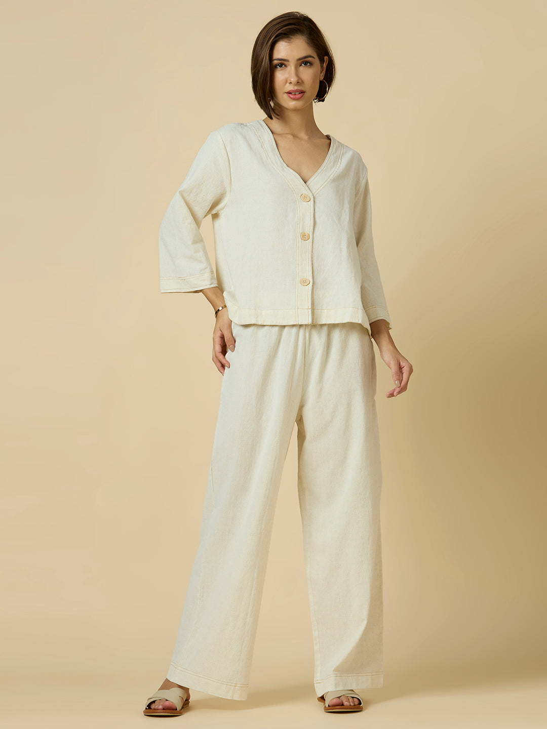 COTTON LINEN LOUNGE SET