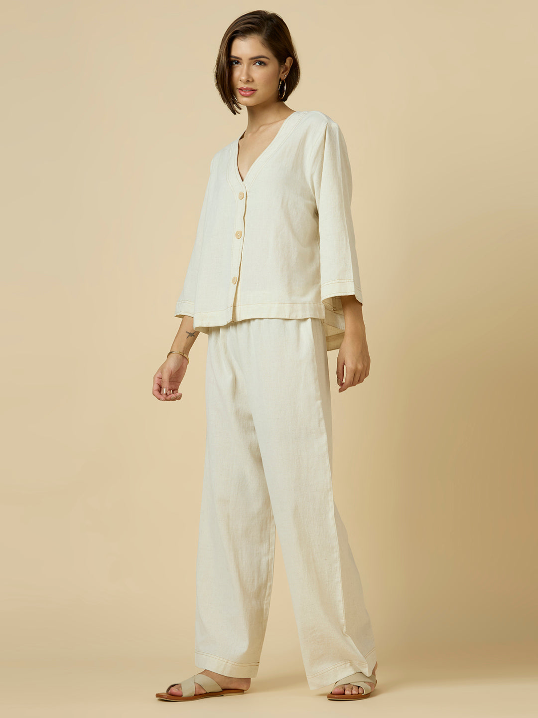 COTTON LINEN LOUNGE SET