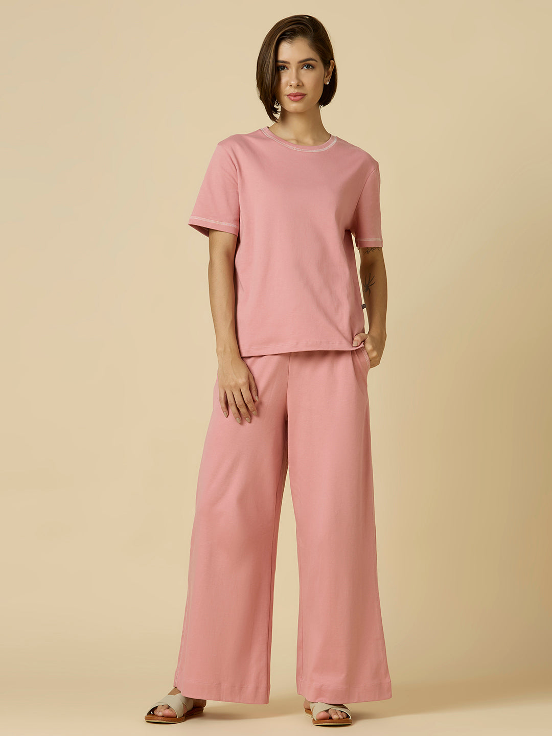 COTTON INTERLOCK JERSEY LOUNGE SET