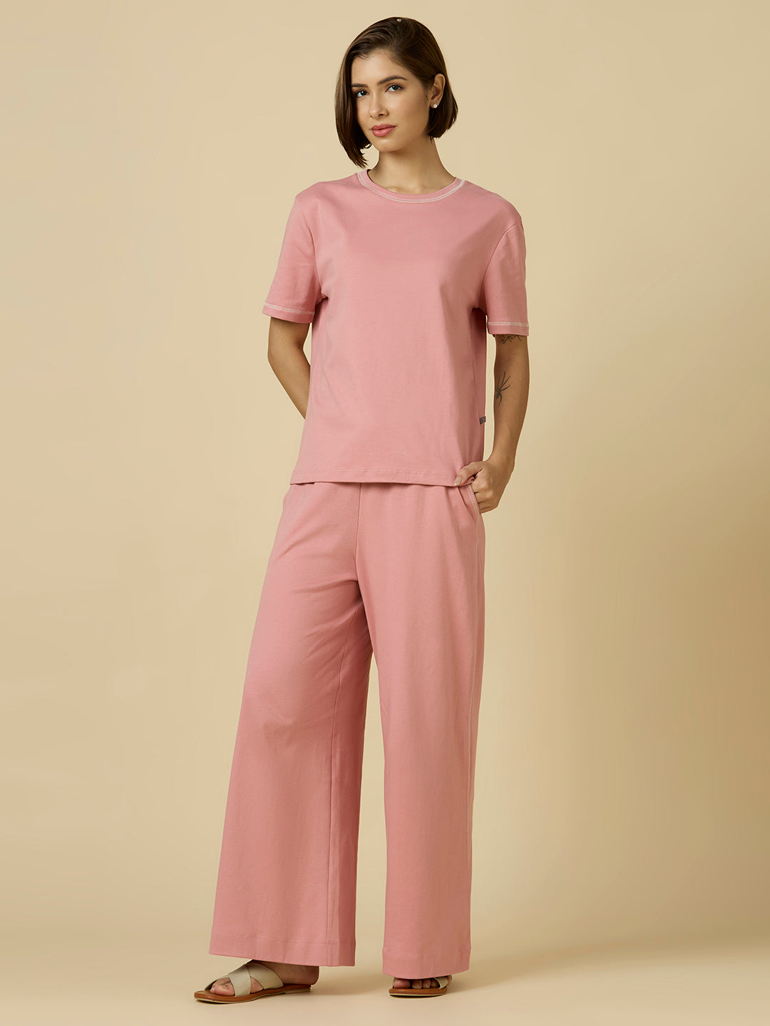 COTTON INTERLOCK JERSEY LOUNGE SET