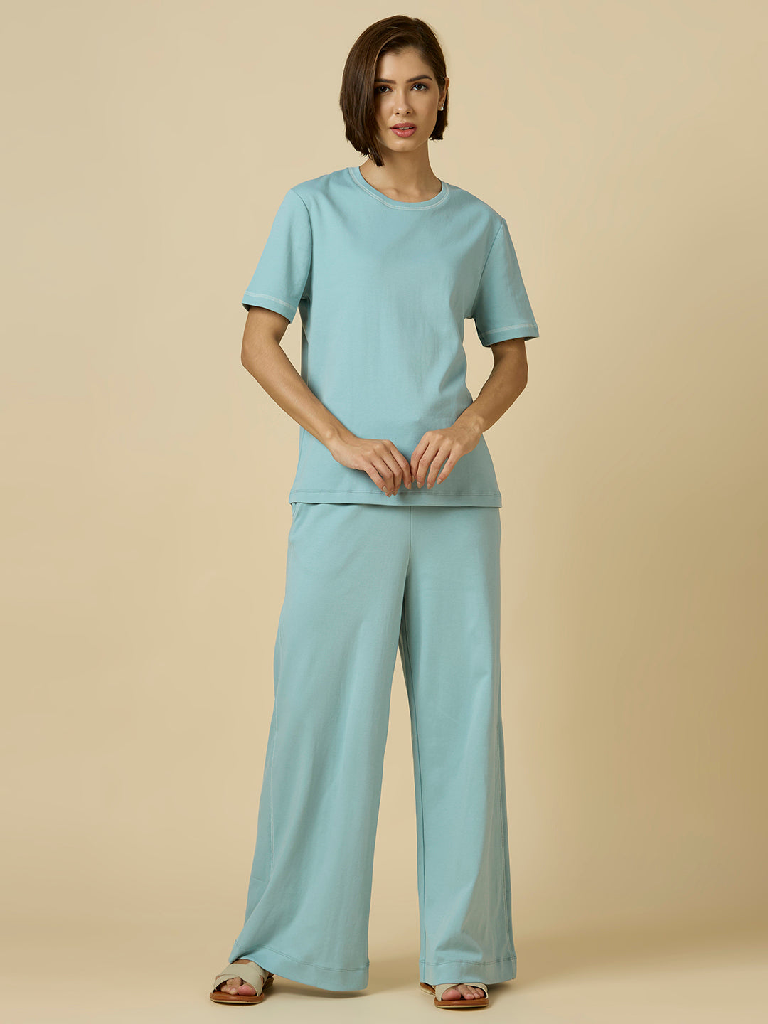 COTTON INTERLOCK JERSEY LOUNGE SET