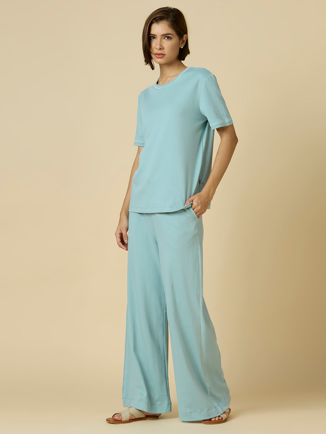 COTTON INTERLOCK JERSEY LOUNGE SET
