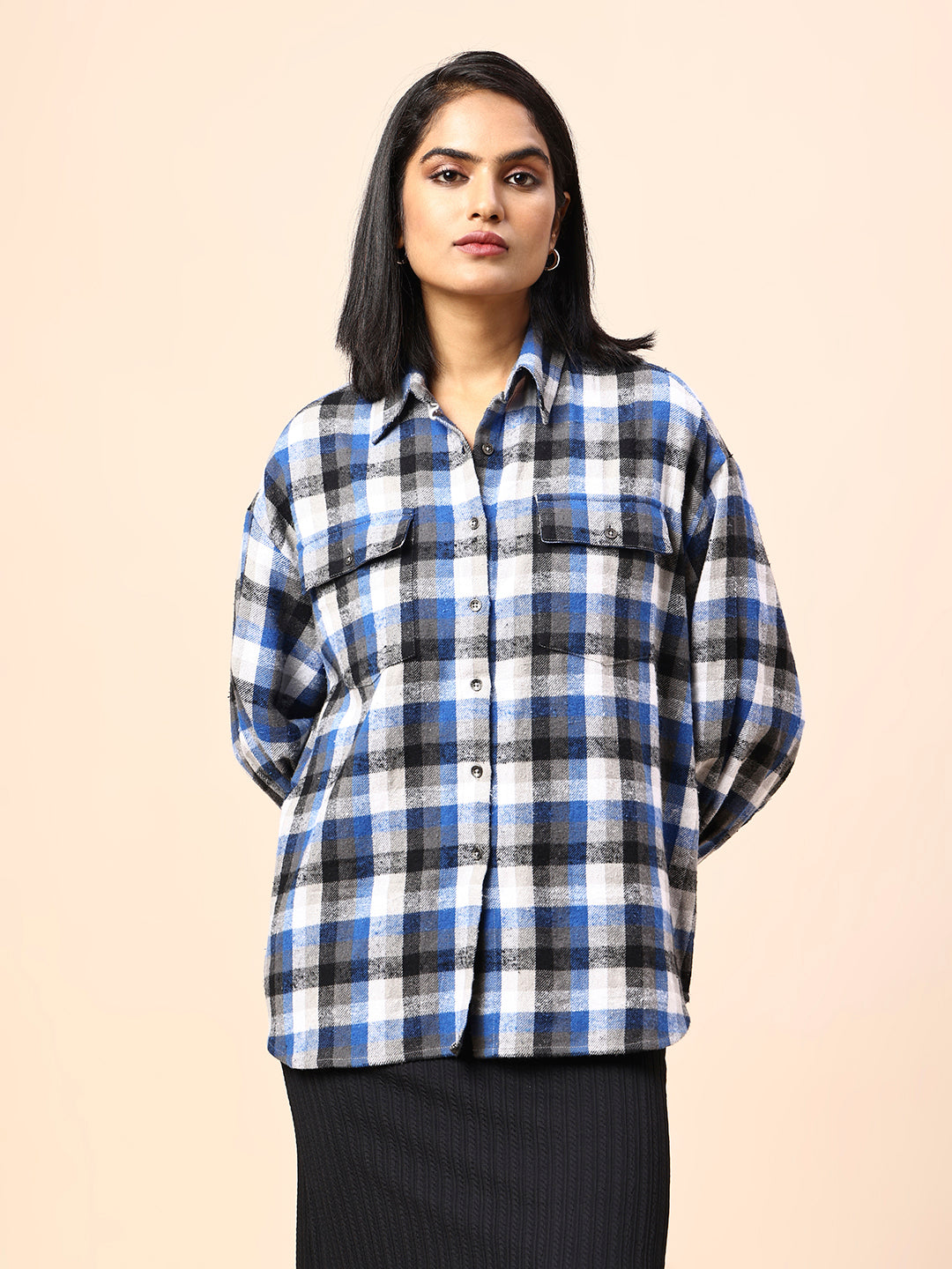 FLANNEL CHECKERED OVERSIZED SHIRT