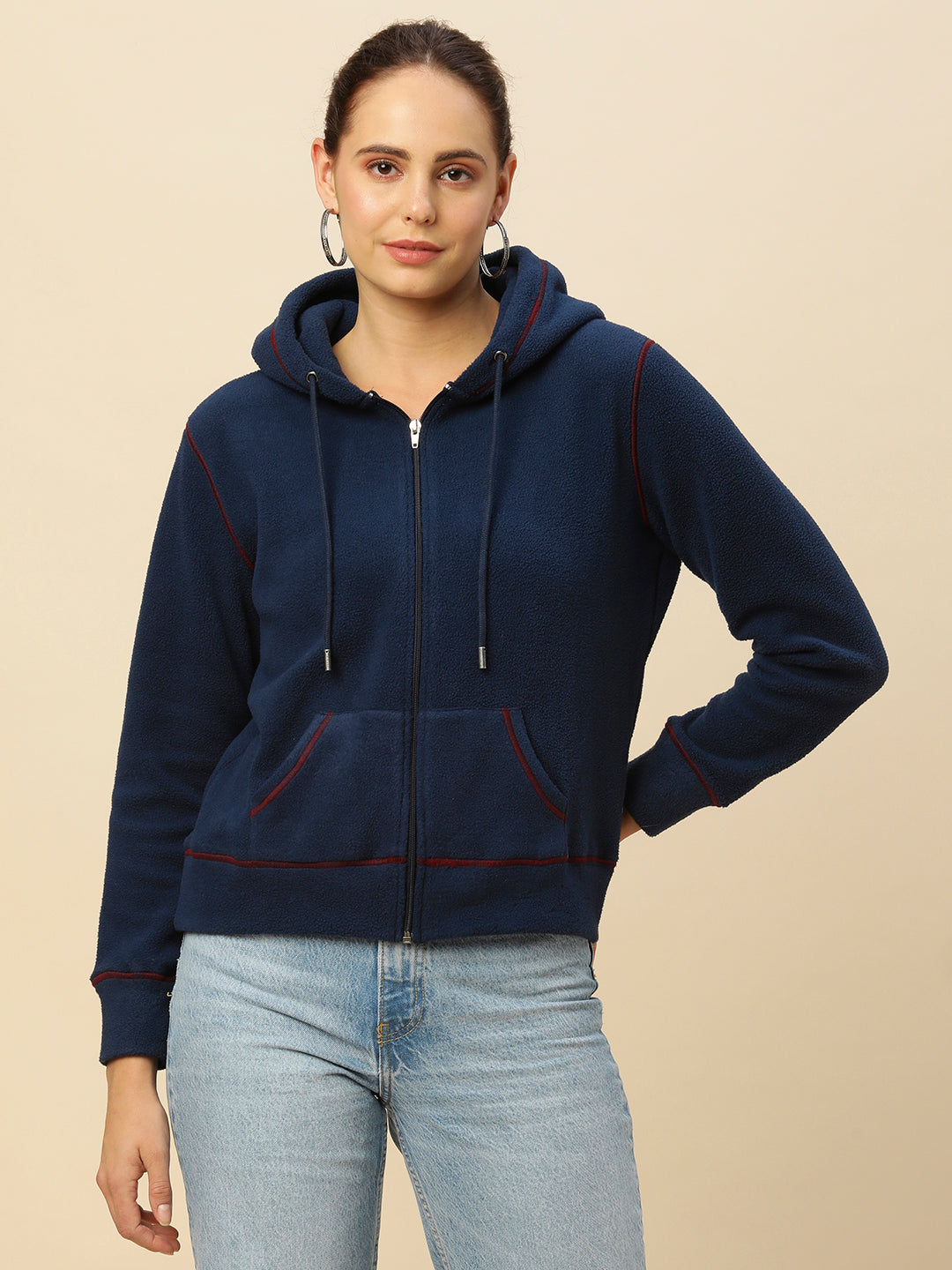 POLAR FLEECE HOODIE W/ KANGAROO POCKET