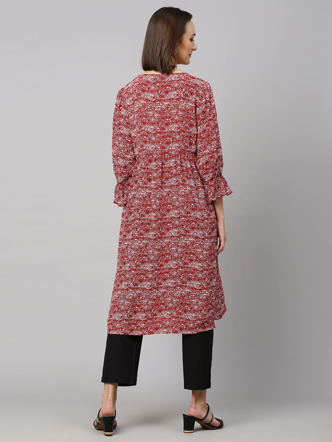 Embroided Viscose Crepe Kurta