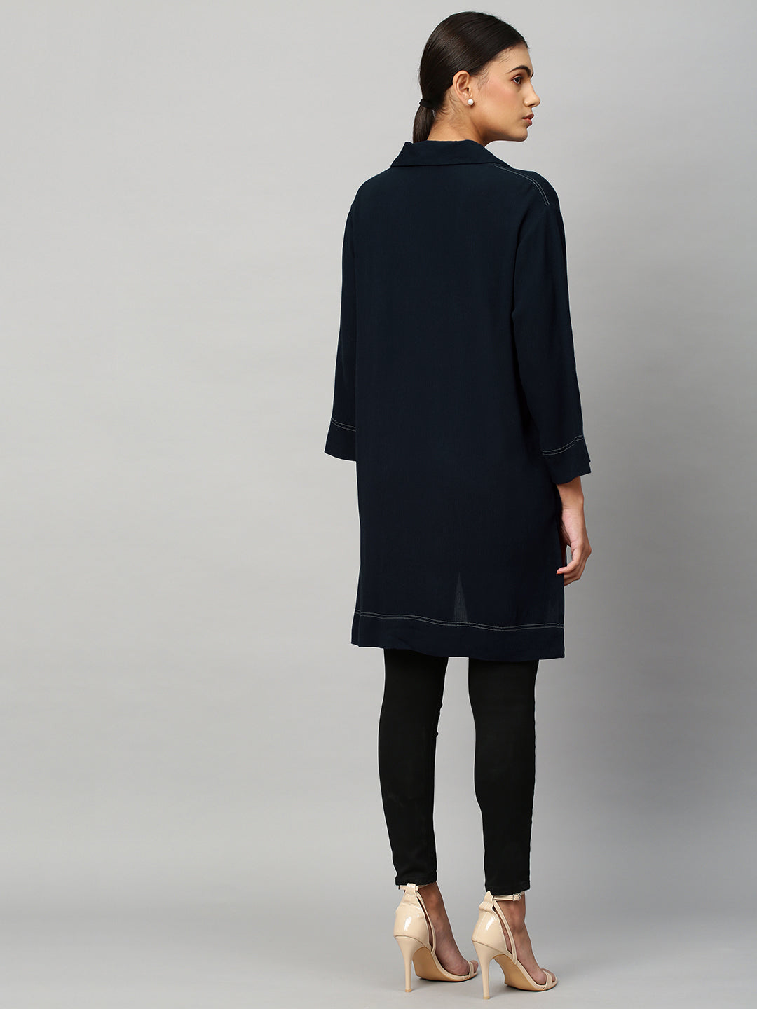 Crinkle Rayon Embroidered Kurta