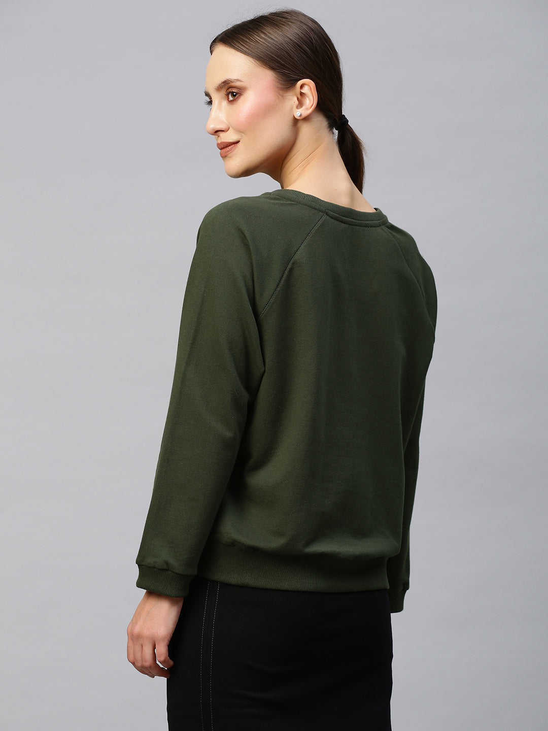 French Terry Sweatshirt With "Love" Sequinned Embroidery