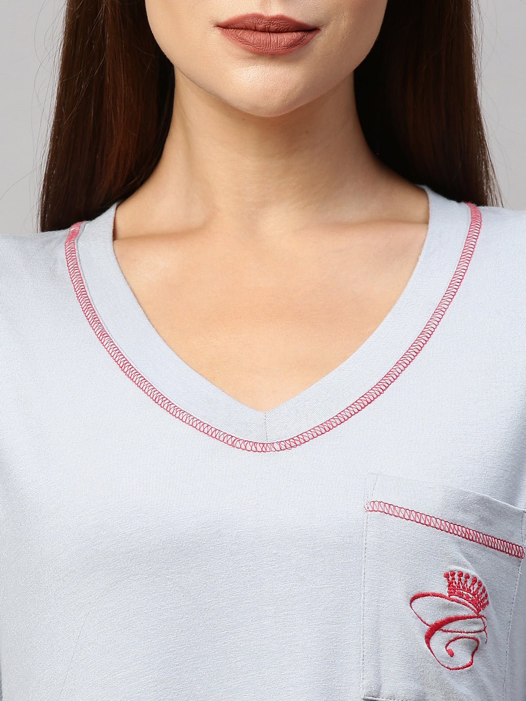 BAMBOO BLENDED LYCRA JERSEY DROP SHOULDER NIGHTSUIT SET