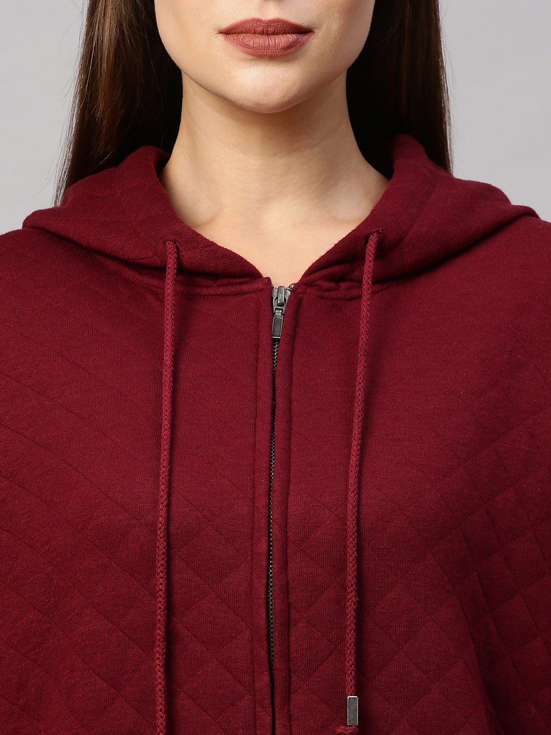 Quilted Cotton Jersey Hoodie