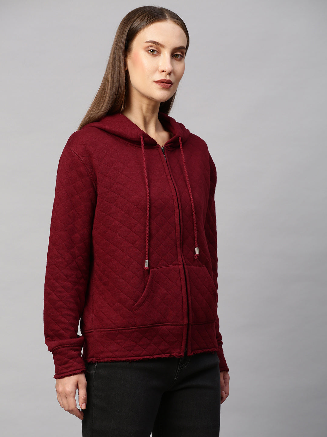 Quilted Cotton Jersey Hoodie