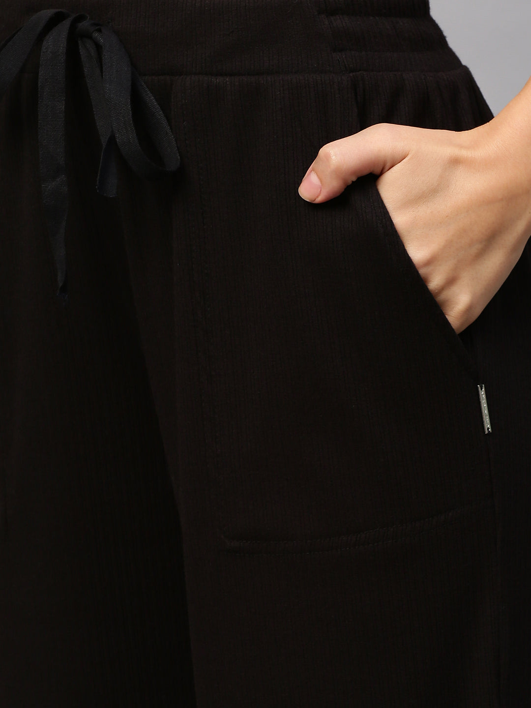 Mid Waisted Ribbed Lycra Wide Leg  Lounge Pants