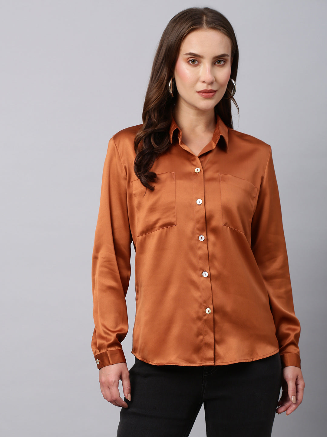 Satin Slim Fit Shirt