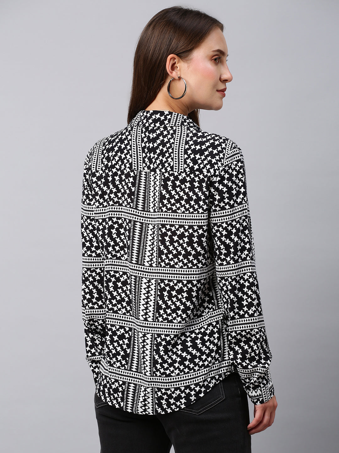 Printed Viscose Slim Fit Shirt