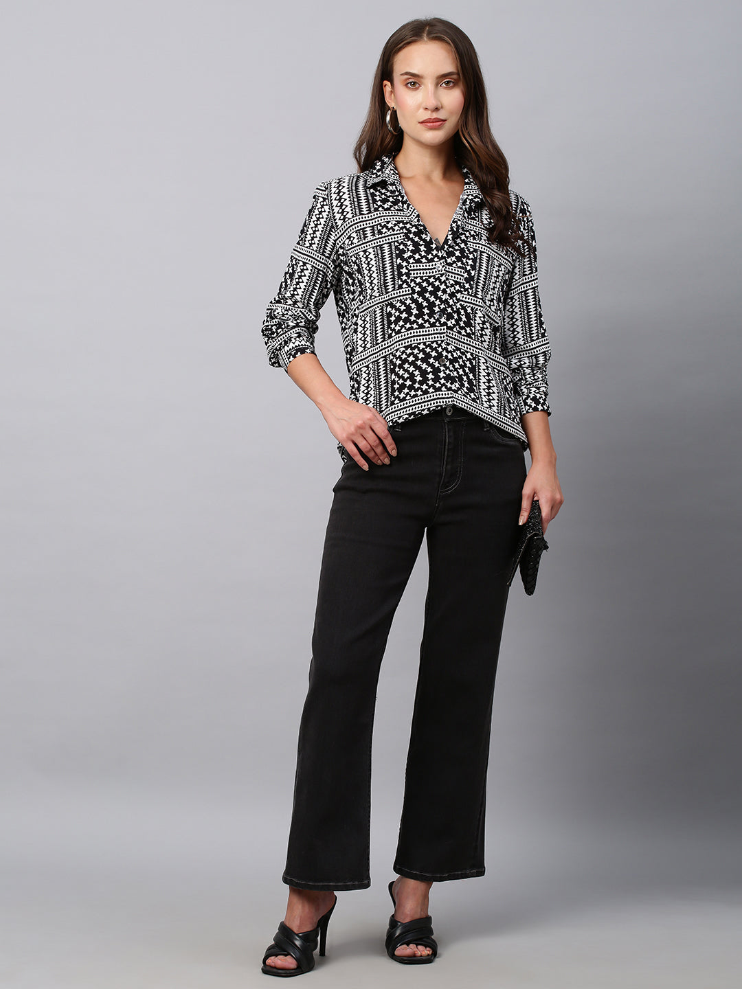 Printed Viscose Slim Fit Shirt