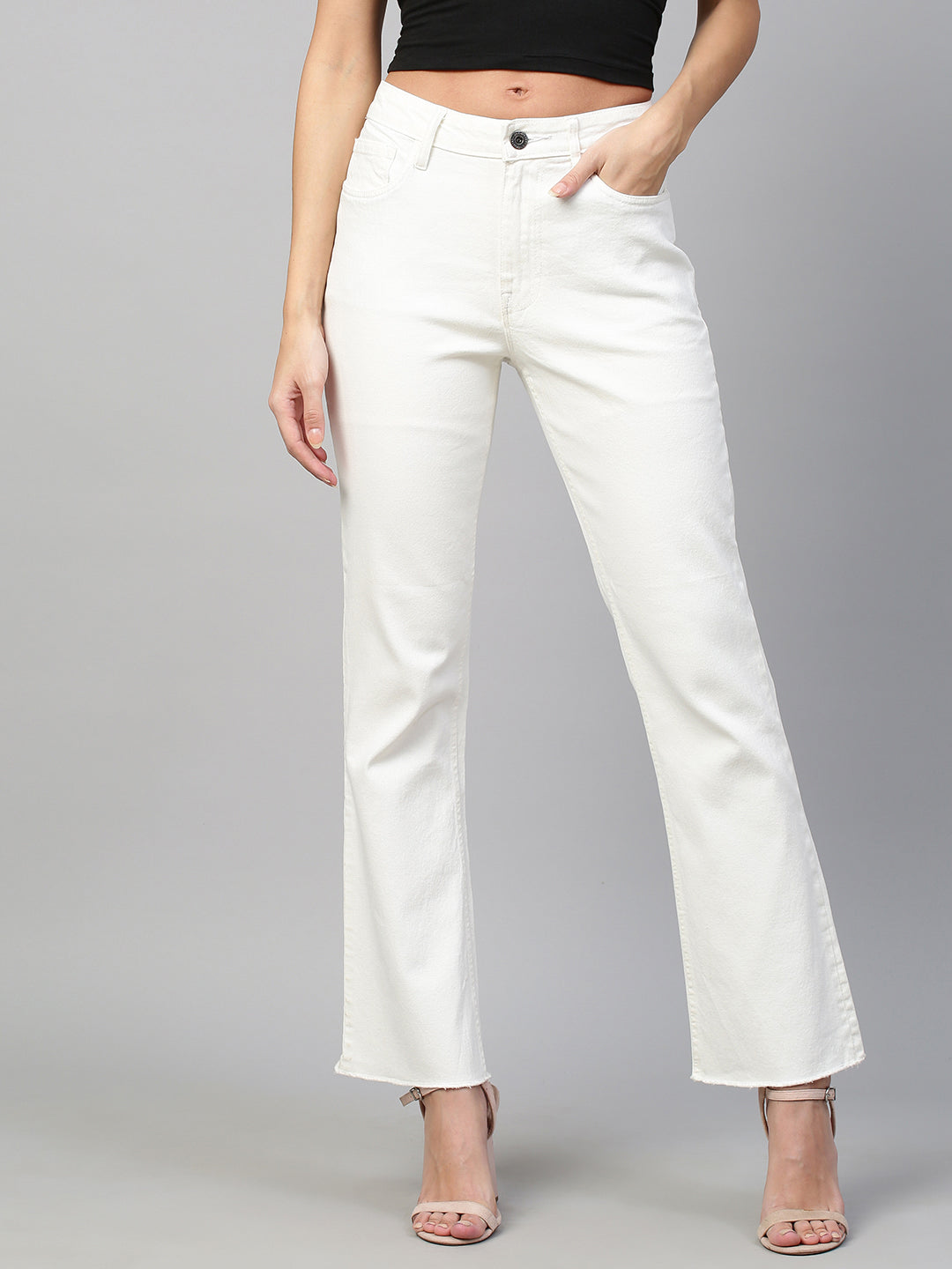 MID RISE BOOT CUT JEANS