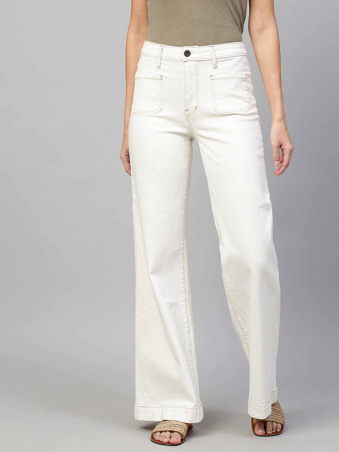 MID RISE FLARED JEANS