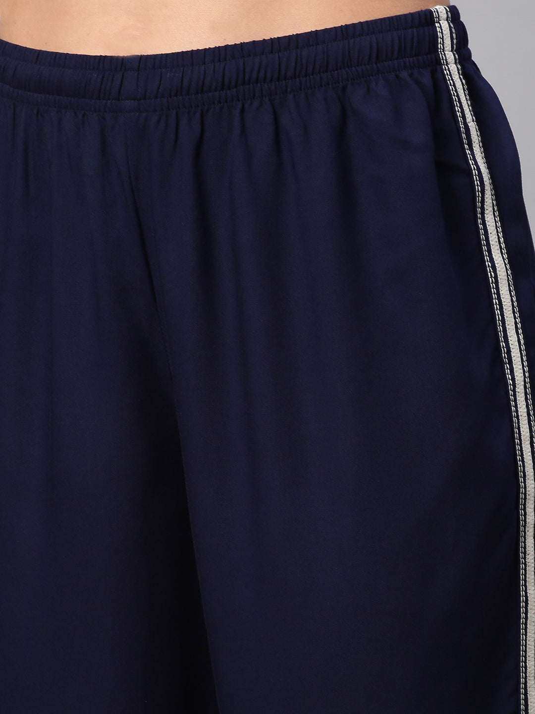 Paisley Printed Modal Tunic With Embroidered Rayon Pyjamas