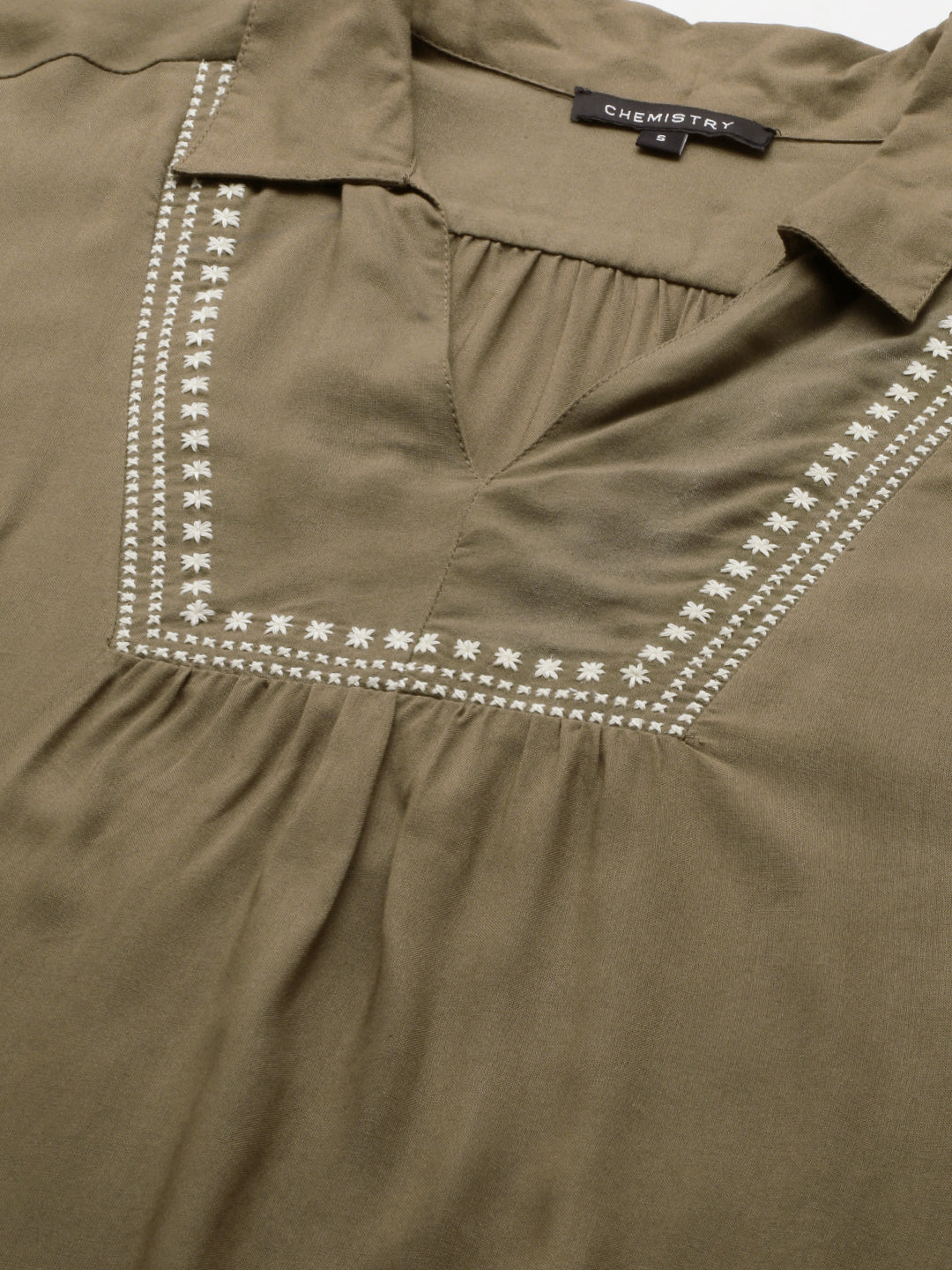 Embroidered Rayon Tunic Top